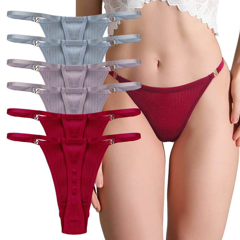 Cinvik Thong for Womens Cotton G-String Thongs Underwear Low Rise Panties  3XL