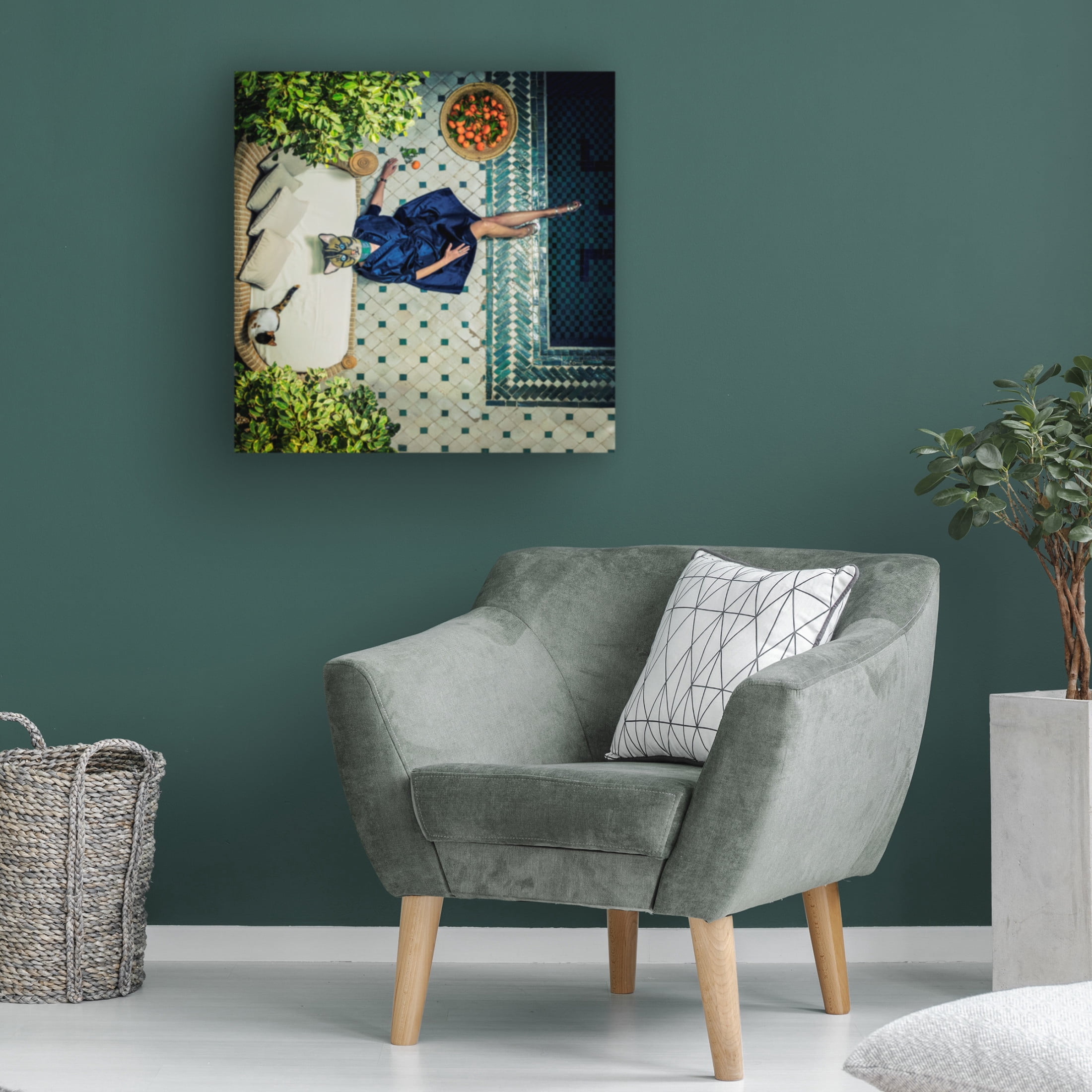 Canvas Wall Art - Ambra  'Have A Break' Wall Art for Living Room, Bedroom, or Office D?cor by Trademark Fine Art - 18 x 18 Inches