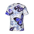 thumbnail image 3 of Rocae Butterflies for Men's Moisture-Wicking Crew Tee - T-Shirt for Sports, Outdoor Activities, and Casual WearSmall, 3 of 9