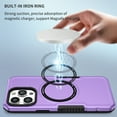 thumbnail image 4 of Dteck for iPhone 16 Pro Case, Magnetic Ring Compatible with Magsafe Wireless Charger, Shockproof Heavy Duty Protection Phone Case Cover, Purple, 4 of 10
