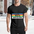 thumbnail image 4 of Black T Shirts for Men, Tiger Head,Color Stripes,Stripes Of Power,Graphic Mens Graphic Tees, 25060597,S, 4 of 8