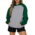 thumbnail image 3 of Diufon Womens Hoodies Tops Trendy Color Block Tops Long Sleeve Sweatshirts with Pockets, 3 of 5