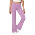thumbnail image 2 of Mifsaly Girls Flare Yoga Pants Kids High Waisted Elastic Waist Bootcut Leggings Comfortable Soft Stretch Athletic Running Dance Bell Bottoms, 2 of 8