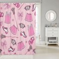 thumbnail image 2 of Manfei Cartoon Lacrosse Bow Shower Curtain 72Wx72L,Sport Girly Bathroom Curtain, 2 of 5