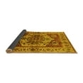thumbnail image 2 of Ahgly Company Indoor Square Oriental Yellow Industrial Area Rugs, 4' Square, 2 of 4