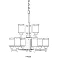 thumbnail image 3 of Progress Lighting Alexa 9-Light 2-Tier Chandelier, Ceramic, Antique Bronze, Textured White Linen Glass, 3 of 4