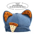 thumbnail image 2 of Slccxzc Cute Denim Cat Ear Beret Hat, Foldable Octagonal Newsboy Cap, 2 of 7