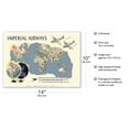 thumbnail image 2 of Imperial Airways - World Route Map - Vintage Airline Travel Poster by James Gardner c.1937 - Master Art Print 10in x 14in, 2 of 4