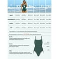 thumbnail image 2 of Ribbed One Piece Swimsuits for Women Tie Side High Cut Bathing Suits Padded Monokinis Black Large, 2 of 7