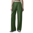 thumbnail image 3 of Laqbezok Women's Quick-Dry Straight Leg Pants, High Elastic Waist Casual Sports Trousers, Basic Active Slacks for Gym Workout Travel, 3 of 6