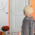 thumbnail image 2 of Xfvqtps Halloween Hat Pumpkin Beret for Kids Knitted Cute Elastic Warm Cap Accessories for Halloween Party White, 2 of 8