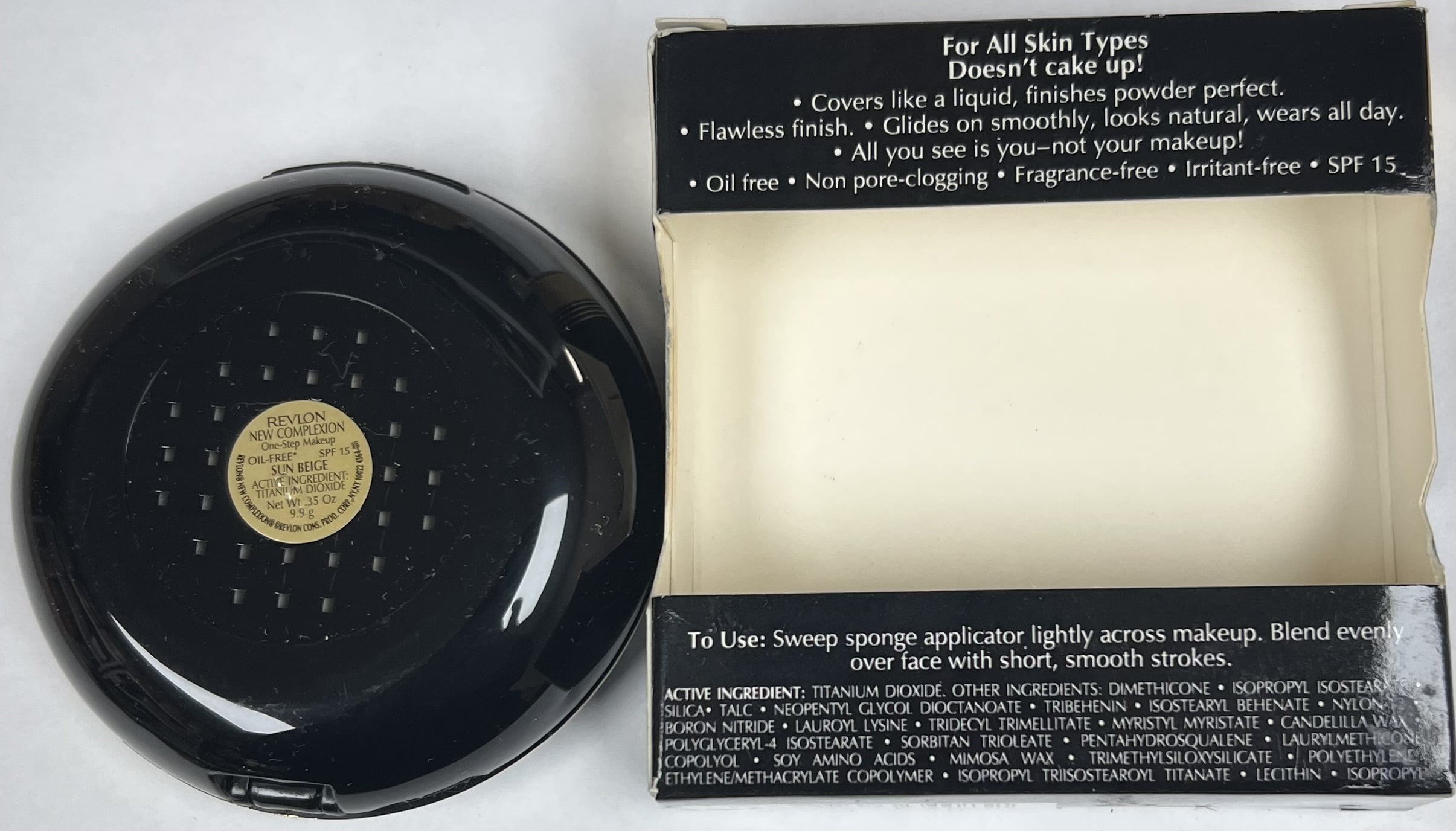 Revlon One Step Oil Free Compact Makeup  SUN BEIGE  0.35 oz SPF 15