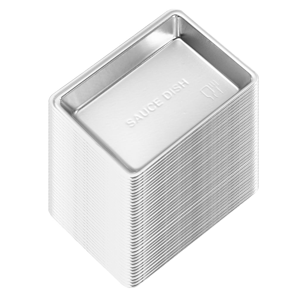 200pcs Small Condiment Dish Takeout Plate Seasoning Trays for Mustard