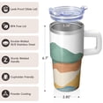 thumbnail image 3 of Double Wall 20oz Geometric Design Tumbler with Handle, Insulated Stainless Steel Travel Coffee Mug Leak Proof Texture, 3 of 5