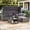 Grey, variant on BUPPLEE 6‑Piece Outdoor Patio PE Wicker Daybed Set with Retractable Canopy