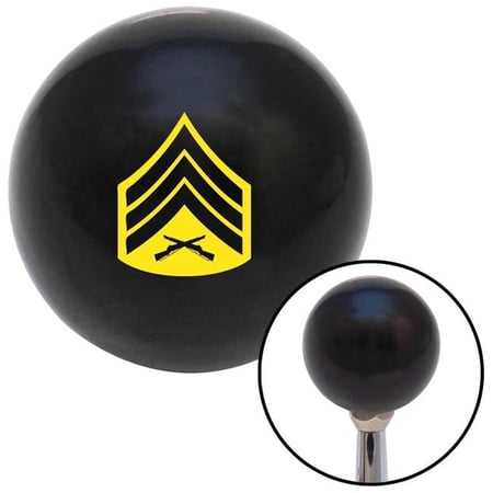 American Shifter Yellow 04 Sergeant Black Shift Knob with M16 x 1.5 Insert Shifter Auto Manual Brody