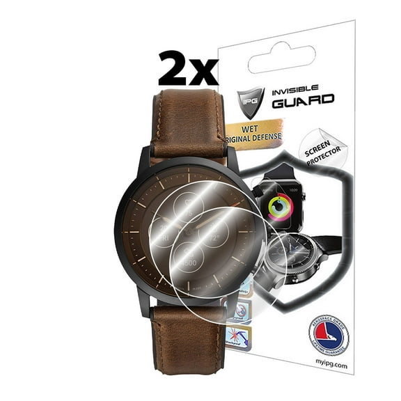 IPG for Fossil Men´s Collider Hybrid Smartwatch Screen Protector (2 Units) Invisible Ultra HD Clear Film Anti Scratch Guard-Smooth/Self-Healing/Bubble -Free for Collider