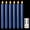 Blue, variant on 6 Pcs Wax Flameless Taper Candles with Remote Timer and Dimmer, White Candle Sticks Battery Operated, LED Window Candles with Flickering Light, 9.6 Inches for Wedding Home Indoor Decoration