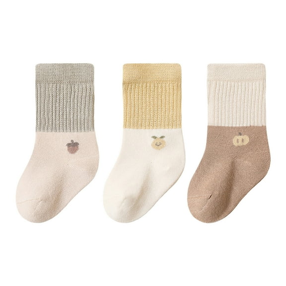 Kogui Kids Ankle Socks Ankle Style Socks with Grip for Little Girls & Boys, Infants, Toddlers Size 6 12 Months (Yellow,6-12 Months)