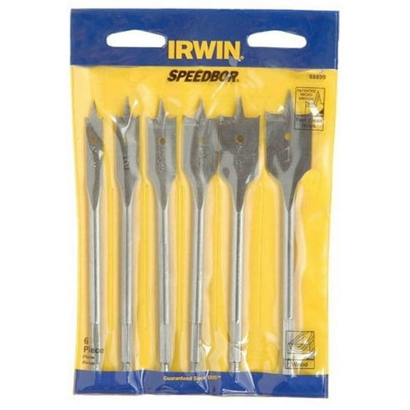 IRWIN 88886 - 6-Piece SPEEDBOR Spade Bit Set
