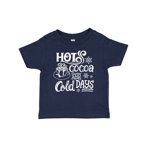 Inktastic Christmas Hot Cocoa and Cold Days with Snowflakes Boys or Girls Baby T-Shirt