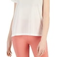thumbnail image 3 of ID Ideology Women's Relaxed Short Sleeve Mesh Tee White Size X-Small, 3 of 3