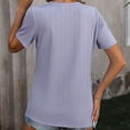 thumbnail image 4 of Womens Fashion Casual Top Crew Neck T Shirts Summer Short Sleeve Casual Loose T Shirts Top Exercise Shirts Women Stripped Short Sleeve Shirt Women Workout Loose Tops Women Shirts for Women Long Sleeve, 4 of 4