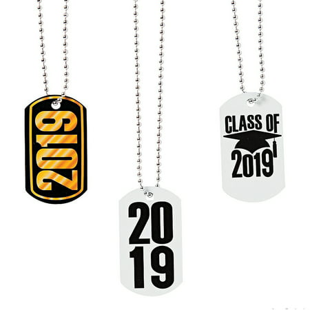 Class of 2019 Dog Tag Necklaces (Best Youtube Tags 2019)
