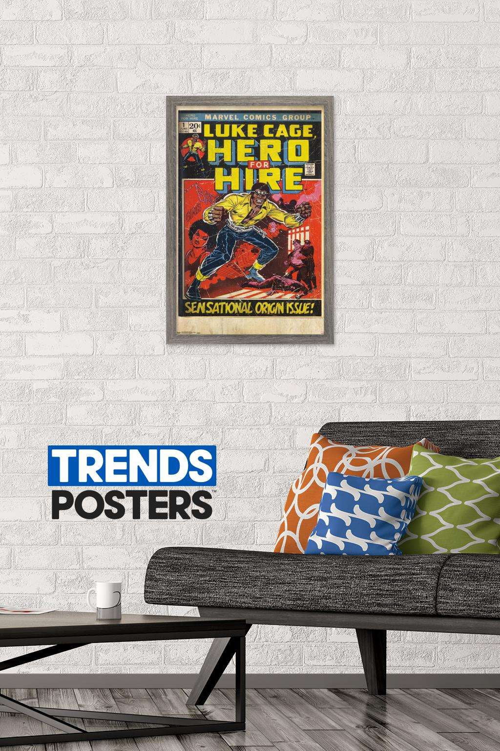 Marvel Comics - Luke Cage - Hero for Hire Cover #1 Wall Poster, 14.725" x 22.375", Framed