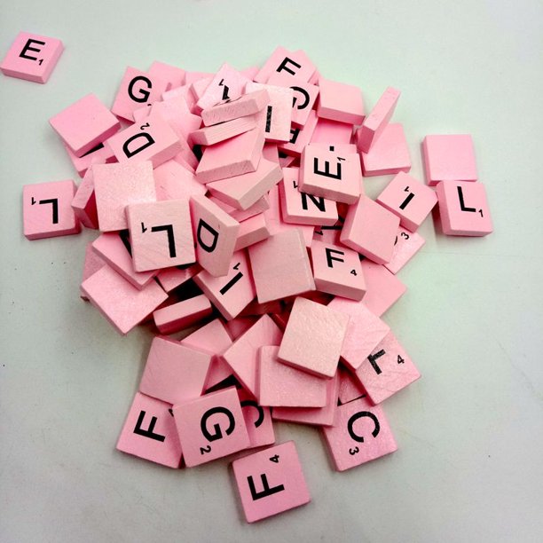 Educational Toys for Kids 57 100 Wooden Tiles Black Letters Numbers