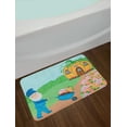 thumbnail image 2 of Gnome Bath Mat, Elf Gardening Outside of His Magic House in Forest Dreamland Print, Plush Bathroom Decor Mat with Non Slip Backing, 29.5" X 17.5", Multicolor, by Ambesonne, 2 of 2
