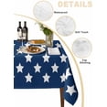 thumbnail image 3 of 4th of July Tablecloth Rectangle Table Cloth 60x120, Waterproof Tablecloth Outdoor Table Cloth, Independence Day Patriotic White Star Blue Washable Table Cover for Kitchen Dinning Party, 3 of 8