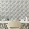 thumbnail image 2 of Ambesonne Vintage Rustic Peel & Stick Wallpaper for Home, Diagonal Waves Print, 13"x72", Grey and Pale Almond Green, 2 of 5