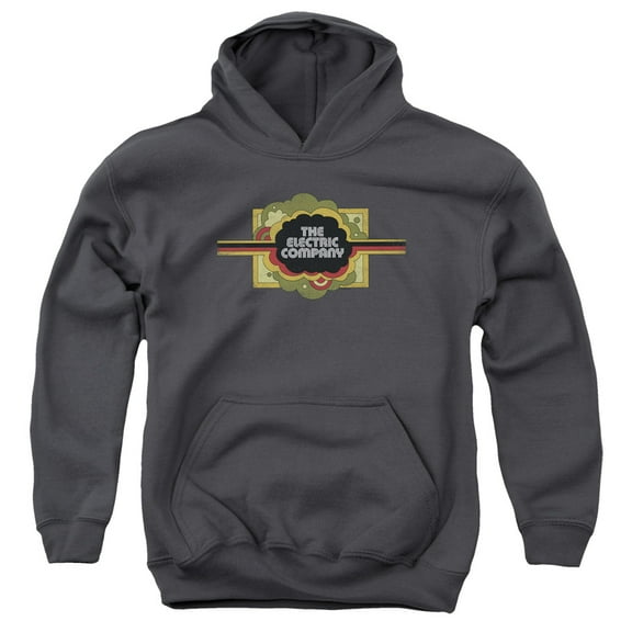 Electric Company/Logo Youth Pullover Hoodie Sweatshirt Charcoal