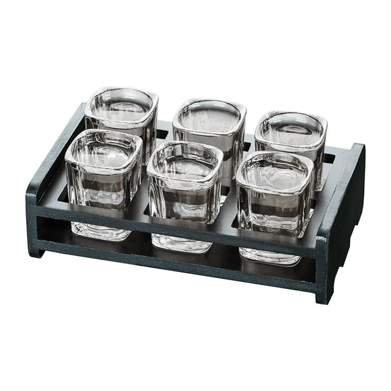 Beer Glass Tray with Glass Cups Glass Cup Serving Tray Drinking