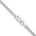 thumbnail image 2 of Sterling Silver Rhodium-Plated 2.3mm Solid Rope Chain (28 X 2.3) Made In Italy qdr040r-28, 2 of 5
