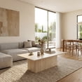 thumbnail image 4 of Guyou Modern Rectangular Coffee Table Faux Marble Center Table Large Wooden Tea Table for Living Room, Reception Room, Home Office, 4 of 12