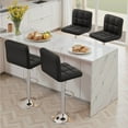 thumbnail image 2 of Daluvenix Swivel Bar stools set of 2 Modern PU Leather Barstools with Midback, Adjustable Counter Height Bar Chairs for Kitchen Island, Black, 2 of 7
