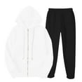 thumbnail image 2 of Fanxing 2025 Clearance Teen Girls Casual Zip Up Hoodie Sweatsuit Y2K Sweatshirts 2pcs Tracksuit Set Jogger Clothes Outfits for Women Workout Loungewear S-3XL, 2 of 7