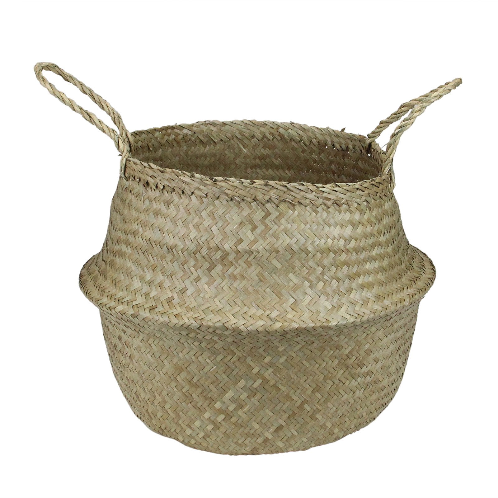 Northlight Natural Seagrass Belly Braided Basket