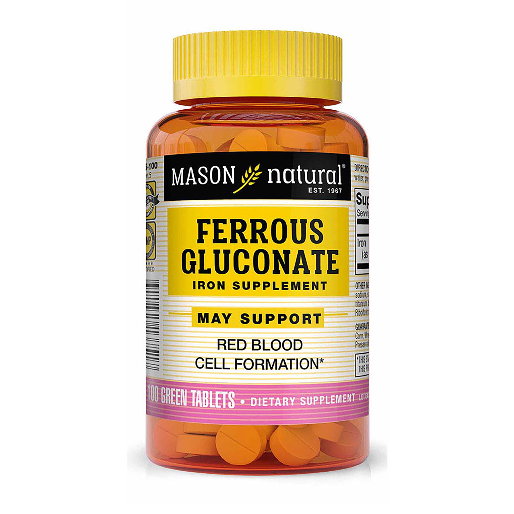 Mason Natural Ferrous Gluconate Supports Red Blood Cell Formation