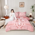 thumbnail image 4 of Manfei Kawaii Bowknot Alphabet R 3-Piece Full Size Comforter Sets for Female Women Teens,Bling Glitter Splash Bedding Comforter Set,Flying Butterfly Lightweight Bedding Sets,Dreamy Princess, 4 of 8