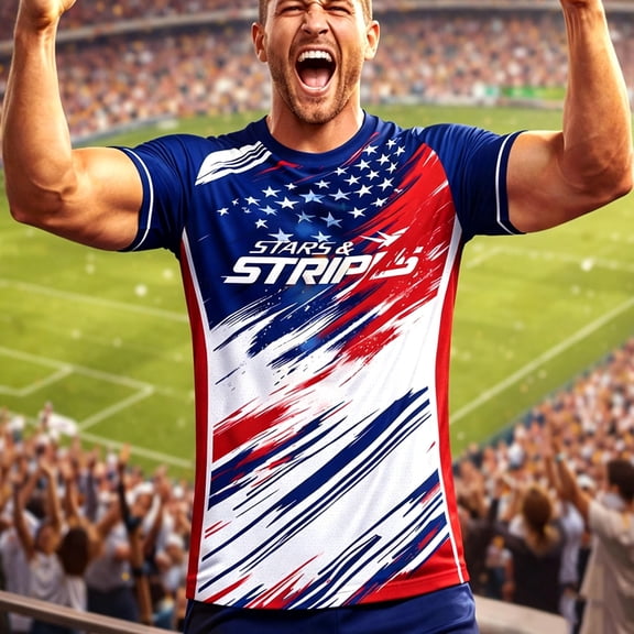 LEKWK USA Soccer Jersey Men Short Sleeve International Football Shirts Breathable Loose Fit Athletic Shirts for National Team Fan Soccer Jersey Collection