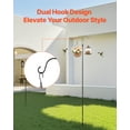thumbnail image 2 of VEVOR Double Shepherds Hooks for Outdoor, 8 Pack 92 Inch Heavy Duty Bird Feeder Pole, 3/4 Inch Thick Garden Hooks for Hanging Hummingbird Feeder, Plant Baskets, Solar Light Lanterns,Wind Chimes, 2 of 9