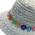 thumbnail image 3 of Circunferencia del sombrero de 50-54 cm, circunferencia de la cabeza pequeña, sombrero de paja, sombrero de protección solar para mujer, sombrero de playa, sombrero de paja de flor pequeña, 3 of 5