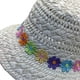 thumbnail image 3 of Circunferencia del sombrero: 50-54 cm, circunferencia de la cabeza pequeña, sombrero de paja, sombrero protector solar para mujer, sombrero de playa, sombrero de paja con flores pequeñas, 3 of 5
