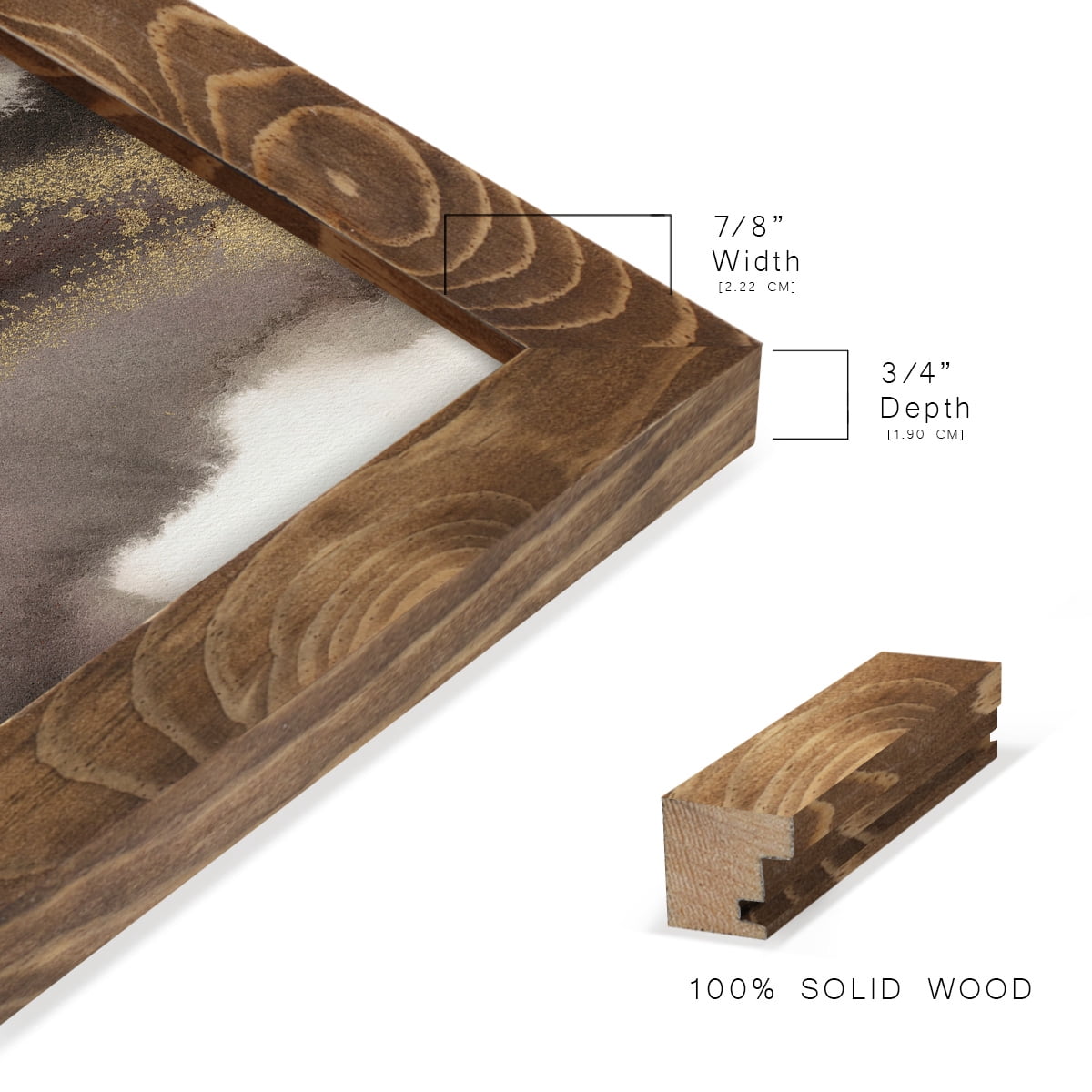 Mountain Seasons IV - Framed Print w/glass - Walnut