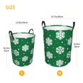 thumbnail image 3 of Susaid Snowflake Print Waterproof Oxford Cloth Storage Circular Laundry Hamper BasketCapacity for Home-Medium, 3 of 6