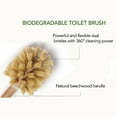 thumbnail image 2 of Toilet Brush, Wood Toilet Brush Made of Beechwood, Strong Bristles with 360° Cleaning Power, 2 of 6