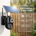 thumbnail image 5 of 4K Solar Security Camera Wireless Outdoor 4 Pack,360° View 2.4GHz & 5GHz Wi-Fi Camera, Waterproof PIR Detection, Battery Powered Home Dual Lens Surveillance Camera with Color Night Vision 2-Way Audio, 5 of 10